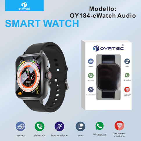 smart watch nero OY-184 ewatch audio