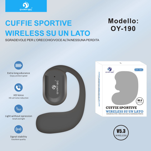 Auricolare Wireless a Orecchio Singolo OY-190