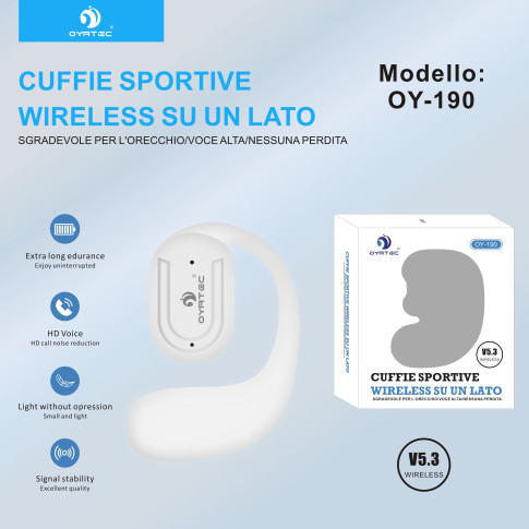 Auricolare Wireless a Orecchio Singolo OY-190