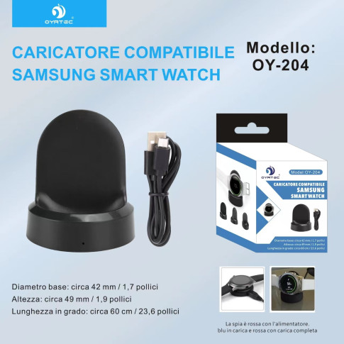 Caricabatteria Compatibile per Samsung Galaxy Watch 46mm/44mm/40mm OY-204