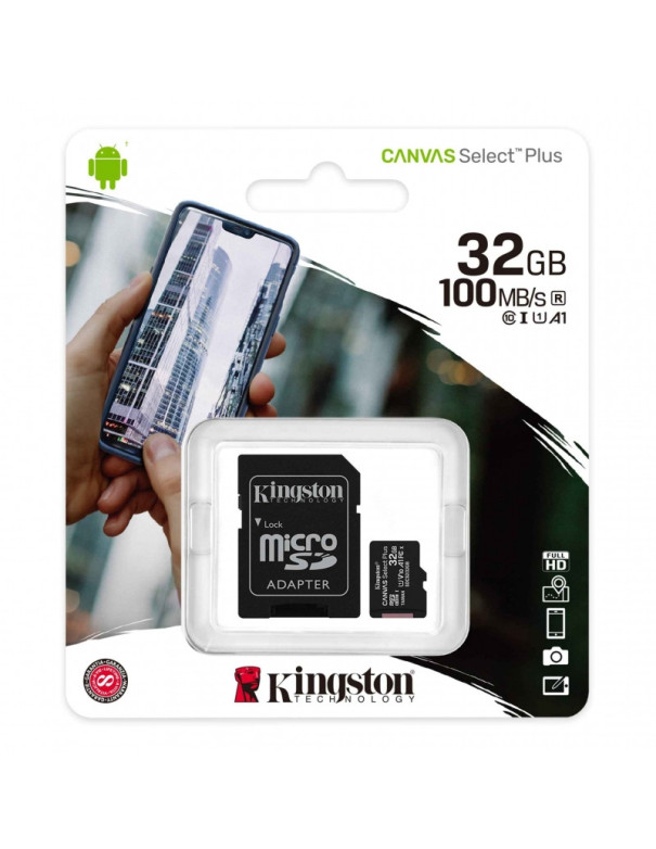 Kingston MicroSDHC 32GB +Adapter Canvas Select Plus SDCS2/32GB 内存卡
