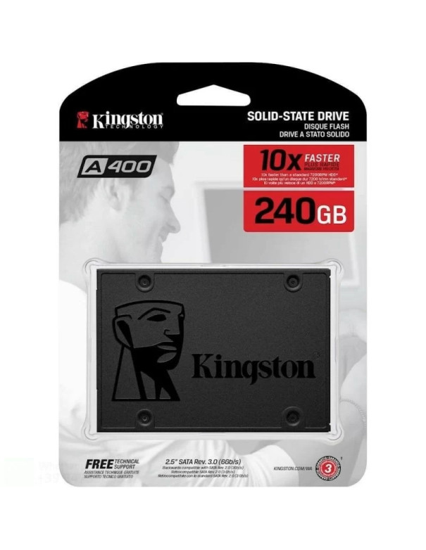 SSD 240GB Kingston 2,5" (6.3cm) SATAIII SA400 retail SA400S37/240G 内置硬盘