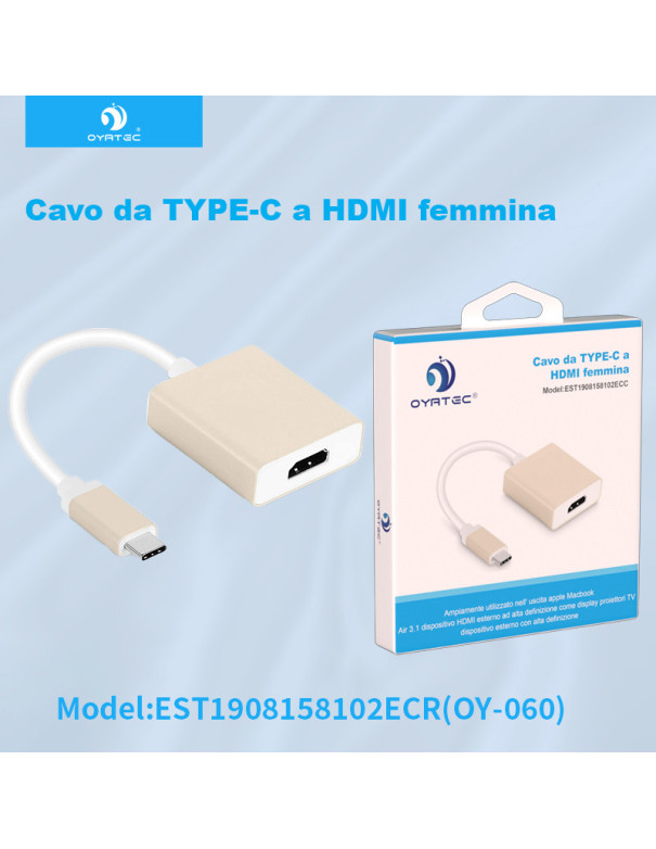 Adattatore da USB C a HDMI 4K