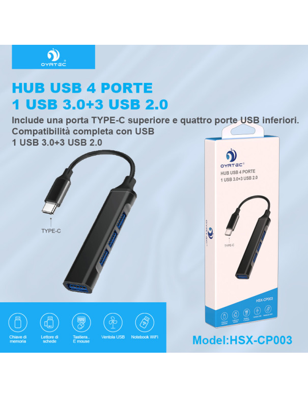Hub USB C 3.0-4 in 1