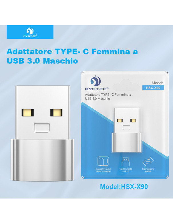 adattatore USB c USB a - USB C Femmina a USB Maschio