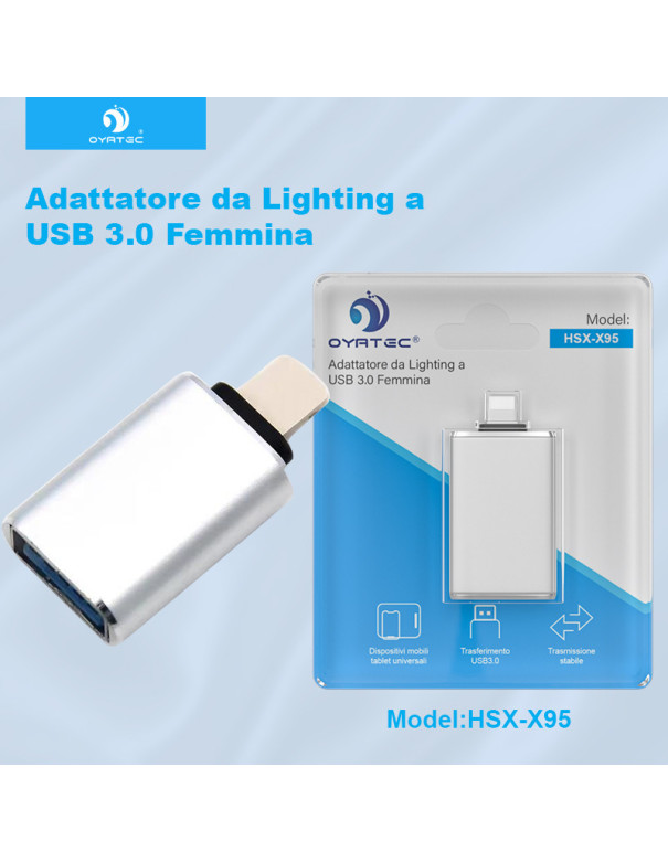 Adattatore USB Per iPhone Cavo OTG Lightning-USB Adattatore