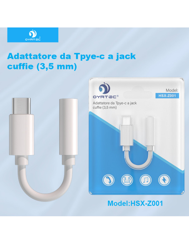Adattatore USB C a Jack 3.5 mm