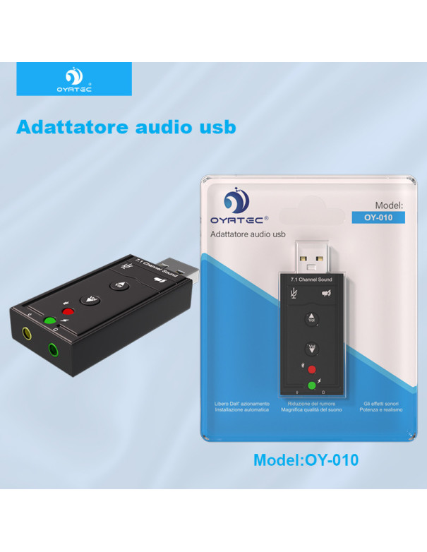 USB 2.0 Virtual 7.1 Channel Adattatore audio stereo