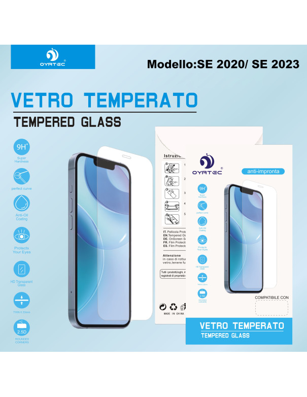 IPHONE  SE 2020/ SE 2023  VETRO TEMPERATO