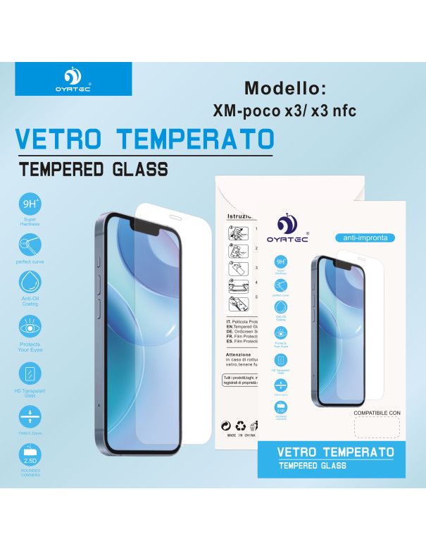 XIAOMI POCO X3/X3 NFC VETRO TEMPERATO