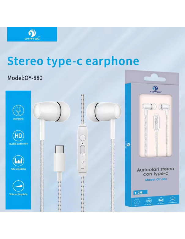 AURICOLARE  STREO CON TYPE-C