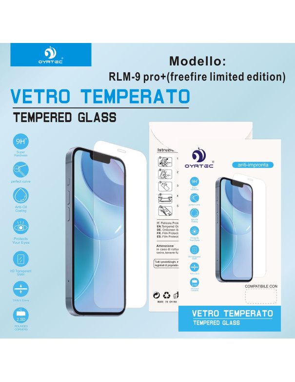 REALME 9pro+(freefire limited edition) VETRO TEMPERATO