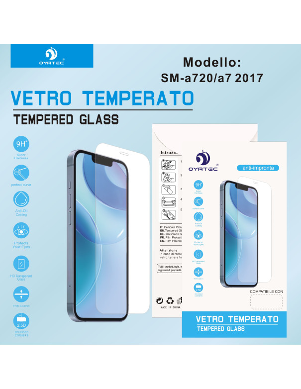 SAMSUNG A720/A7 2017 VETRO TEMPERATO