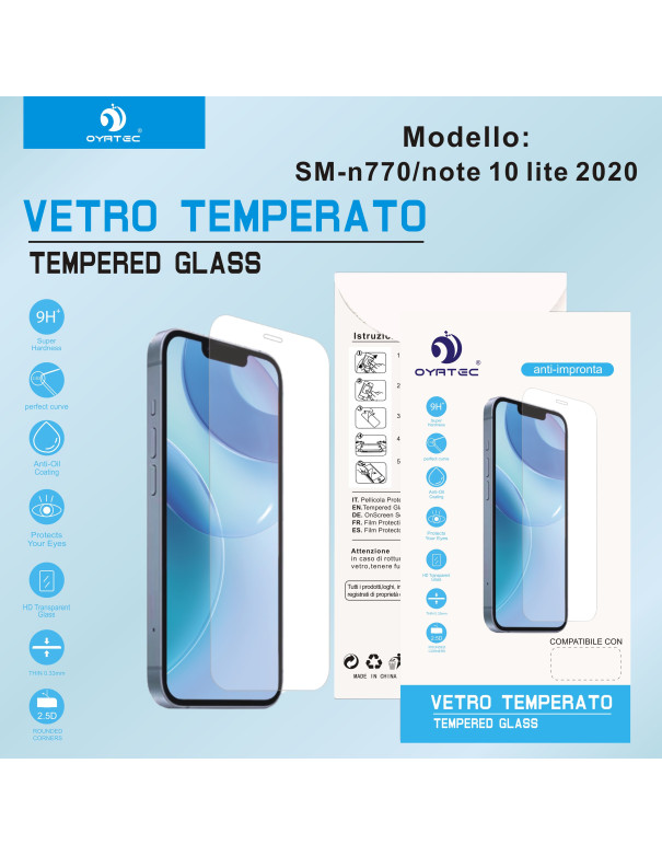 SAMSUNG N770/NOTE 10 LITE 2020 VETRO TEMPERATO